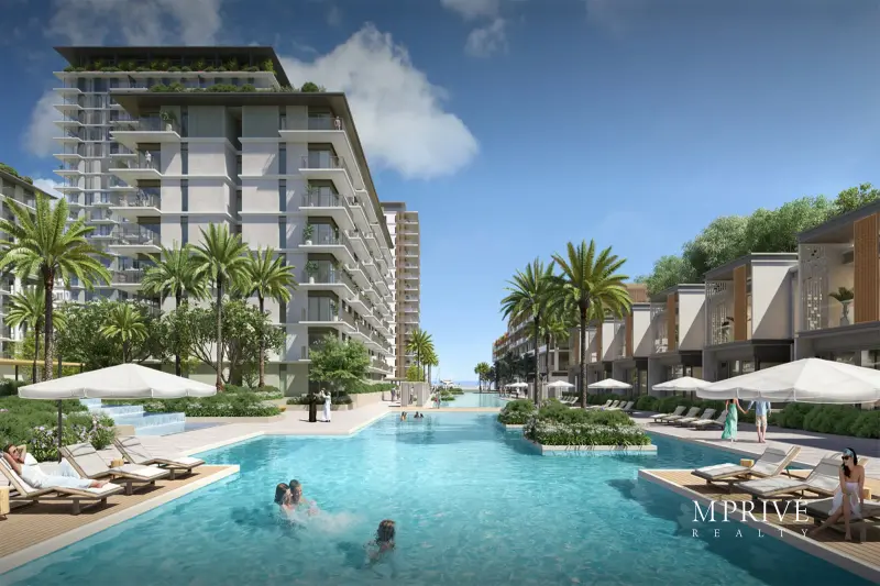 Seafront Community | Pool and Burj View