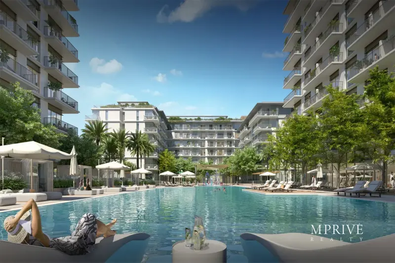 Seafront Community | Pool and Burj View